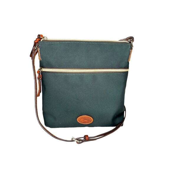 Dooney & Burke Women's Green Nylon Crossbody w/ Leather Accents- Medium Size - Picture 1 of 11